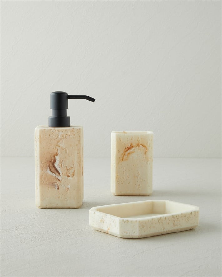 Mariee Polyresin 3lü Banyo Seti Naturel