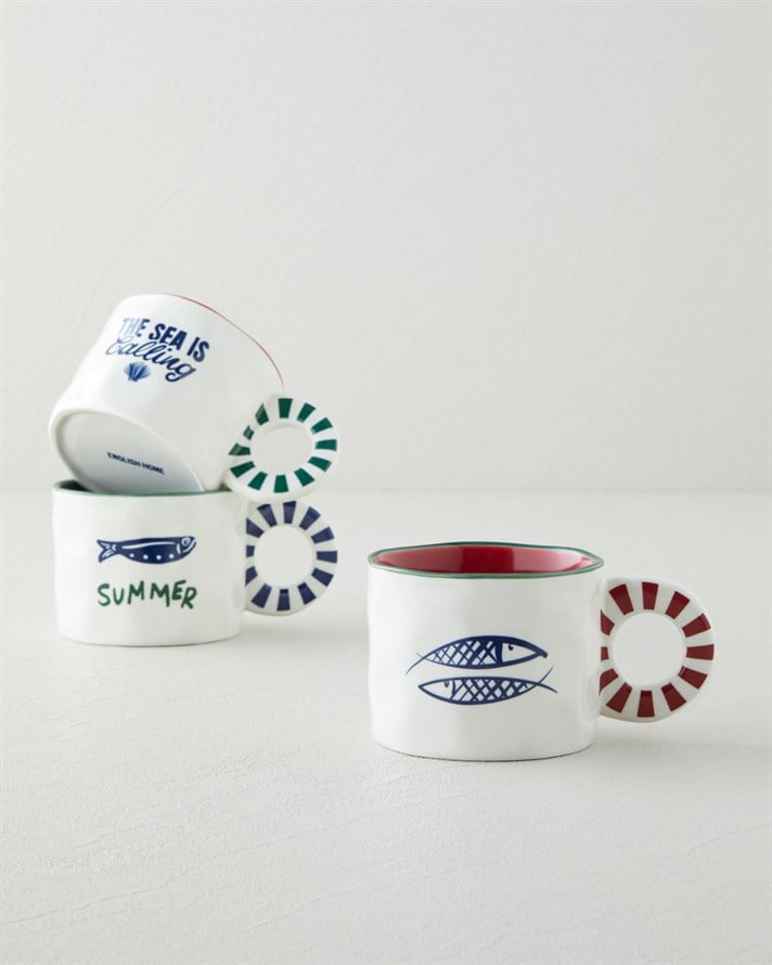 Mariner Blues New Bone China Kupa 260 ml Mavi-yeşil