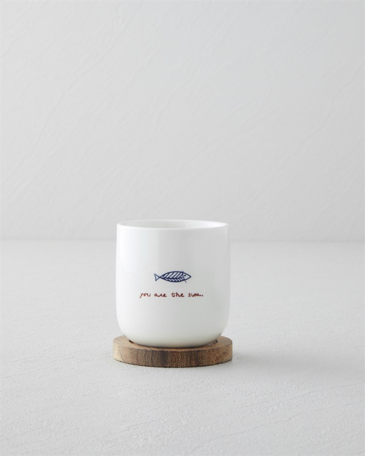 Mariner Sun Stoneware 6 Parça 3 Kişilik Fincan 150 ml Mavi-Kırmızı