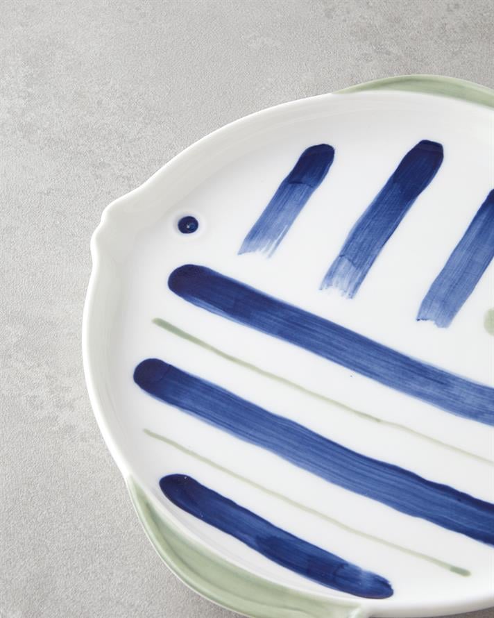 Marinique Porselen Pasta Tabağı 23 cm Mavi-yeşil