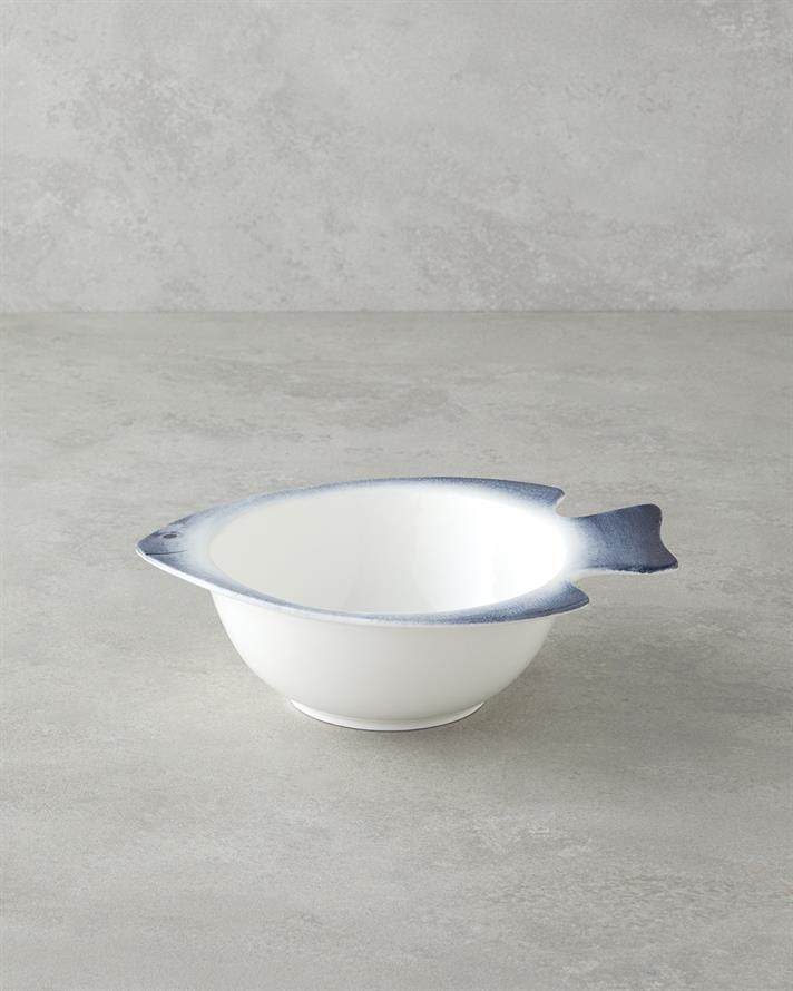 Marinova Porselen Kase 23 cm Mavi-Beyaz