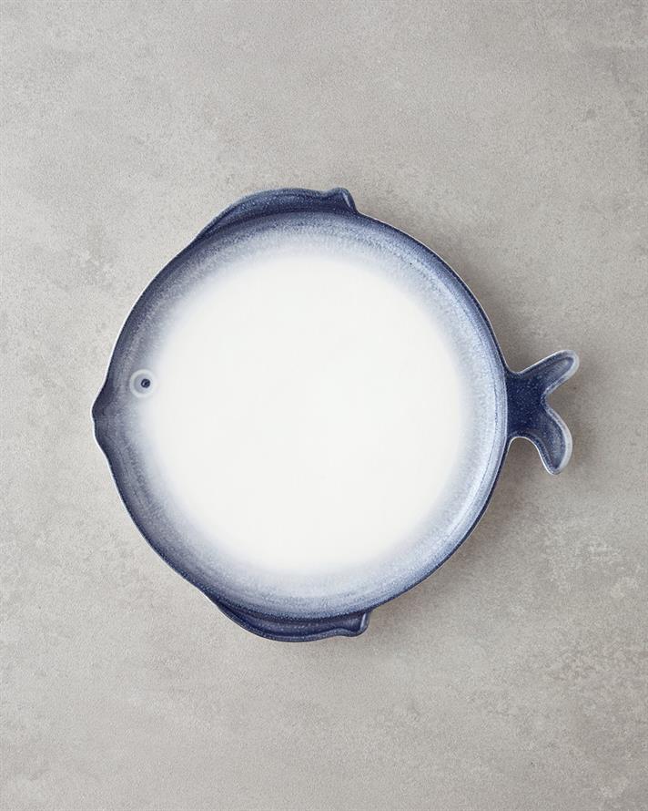 Marinova Porselen Pasta Tabağı 23 cm Mavi-Beyaz