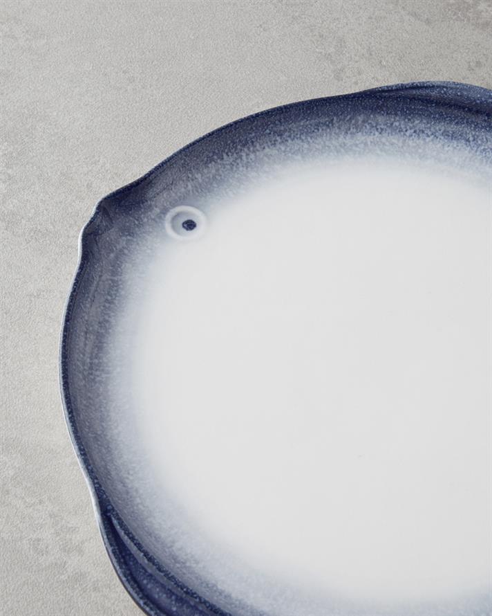 Marinova Porselen Pasta Tabağı 23 cm Mavi-Beyaz