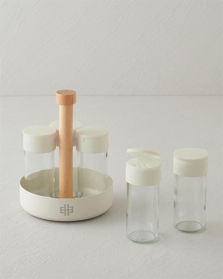 Mario Cam 6 Parça Baharatlik 13x13 cm Krem