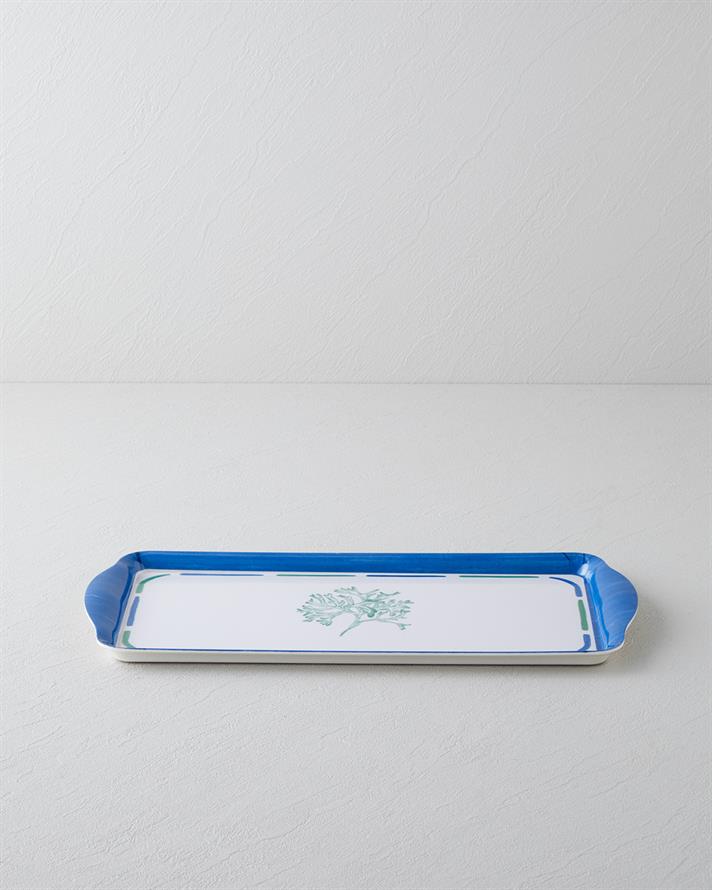 Mariscopia Melamin Tepsi 37x18 cm Mavi - Yeşil