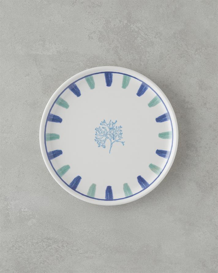 Mariscopia Seramik Pasta Tabağı 20 cm Mavi-yeşil