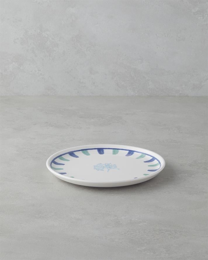 Mariscopia Seramik Pasta Tabağı 20 cm Mavi-yeşil