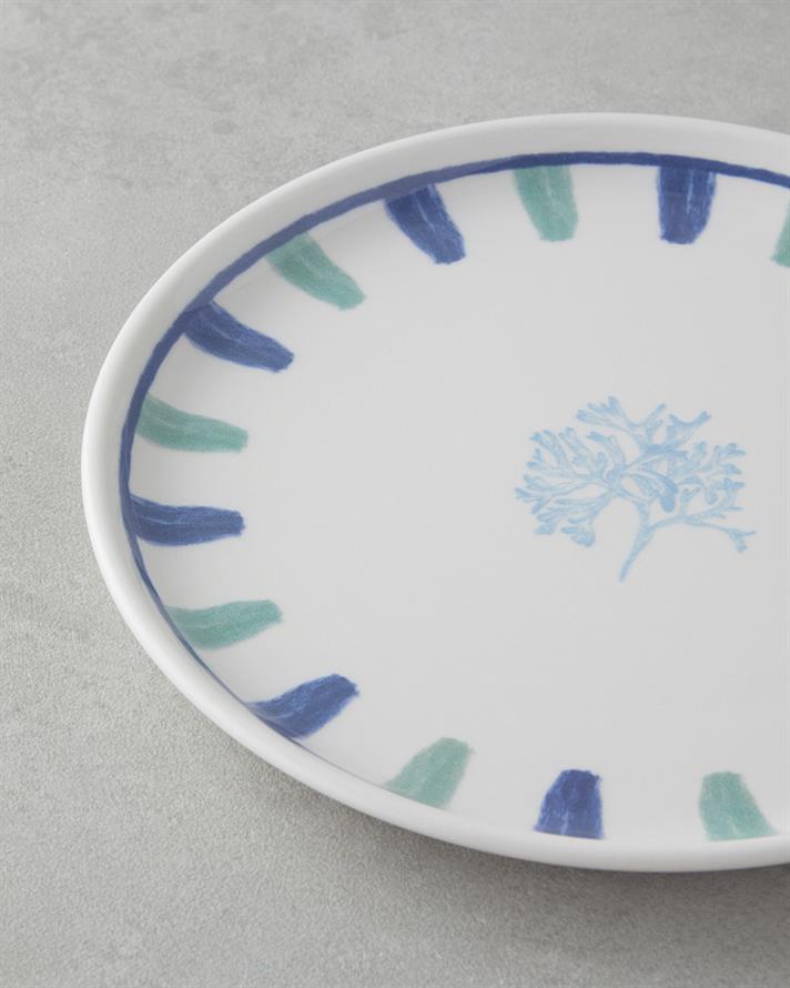 Mariscopia Seramik Pasta Tabağı 20 cm Mavi-yeşil