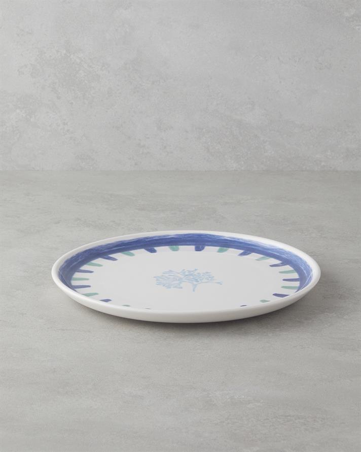 Mariscopia Seramik Servis Tabağı 26 cm Mavi-yeşil