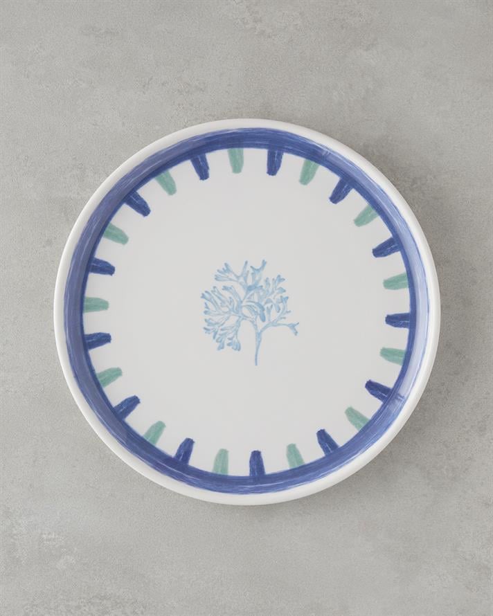 Mariscopia Seramik Servis Tabağı 26 cm Mavi-yeşil
