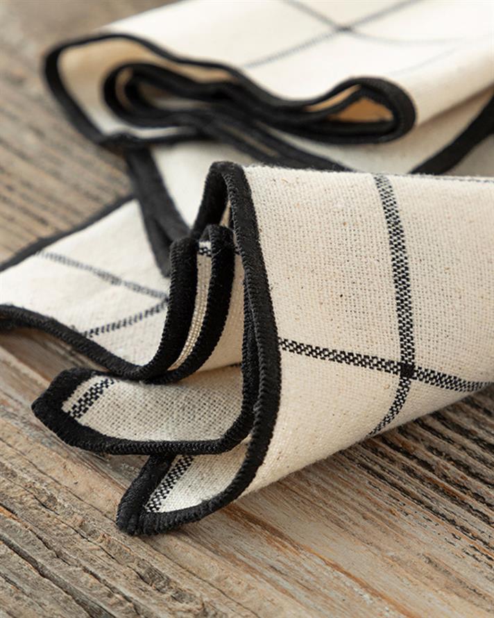 Maro Pamuk 2li Misafir Peçetesi Siyah