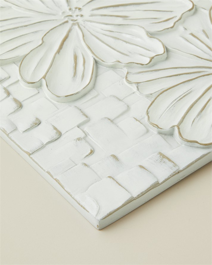 Marsa Polyresin Duvar Aksesuarı 20x20 cm Bej