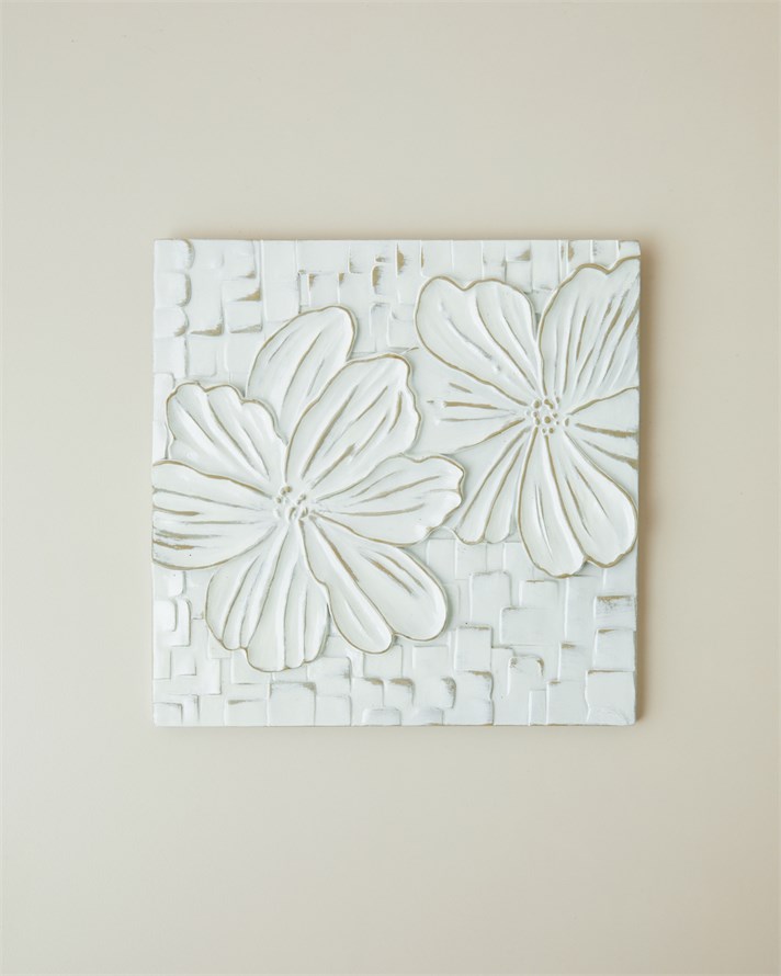 Marsa Polyresin Duvar Aksesuarı 20x20 cm Bej