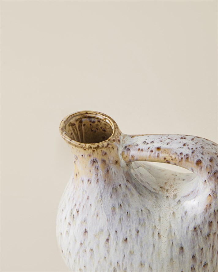 Marsia Seramik Vazo 16 cm Bej