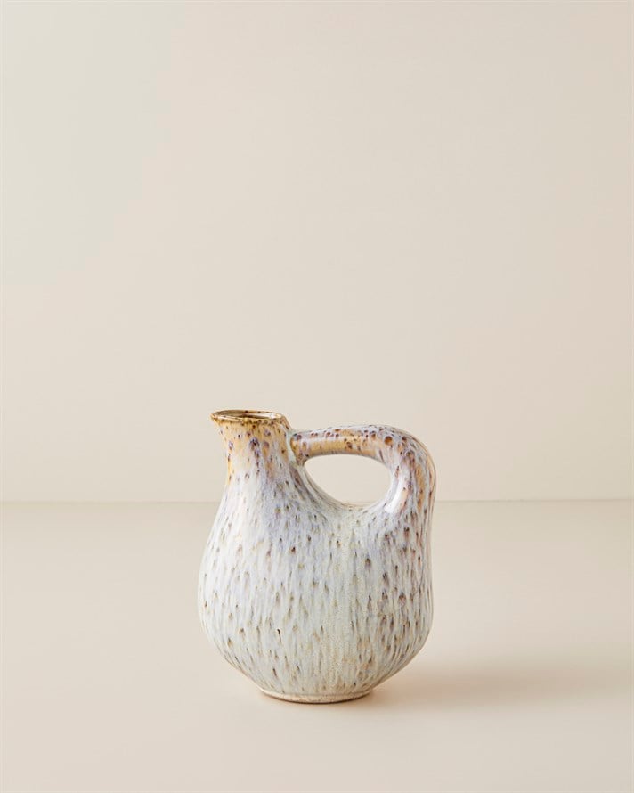 Marsia Seramik Vazo 16 cm Bej