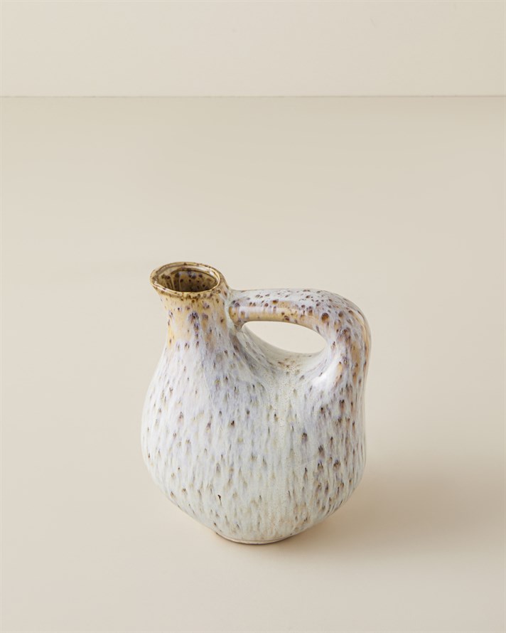 Marsia Seramik Vazo 16 cm Bej