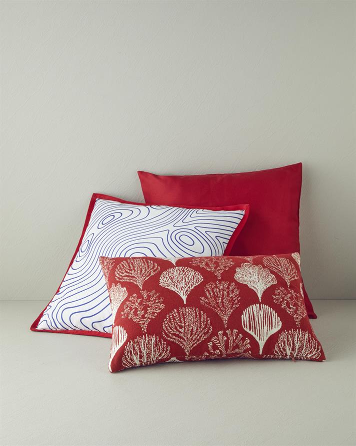 Martina Dijital Kırlent Kılıfı Kırmızı