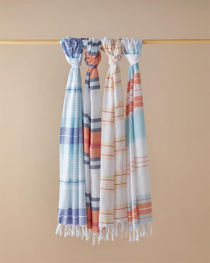 Mayra Çizgili Peştamal 90x150 cm Turuncu-Sarı