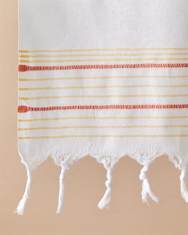 Mayra Çizgili Peştamal 90x150 cm Turuncu-Sarı