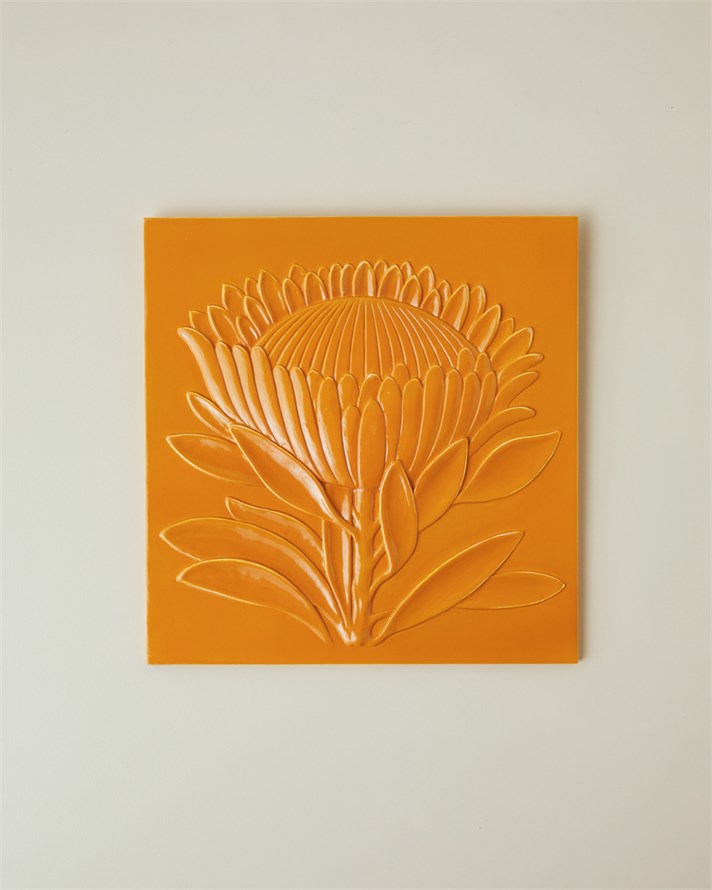 Mayra Polyresin Duvar Aksesuarı 20x20 cm Turuncu