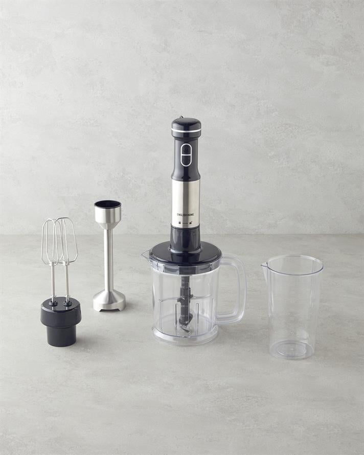 English Home MBS 3010 4 Bıçaklı Mini Blender Seti 1500W Siyah-Krom