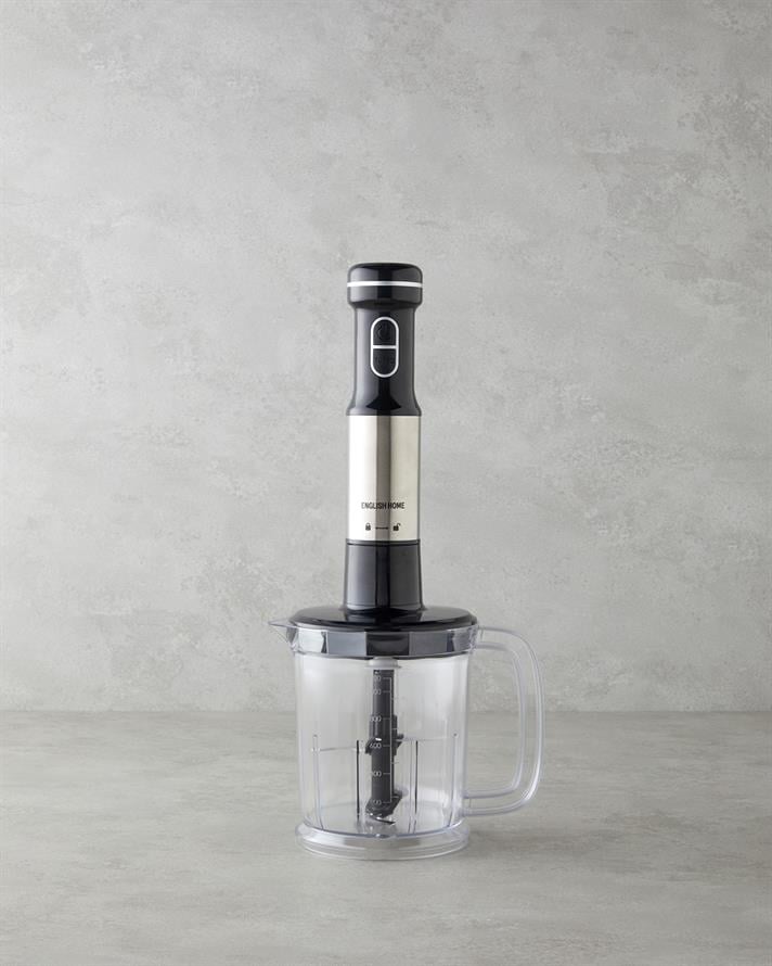 English Home MBS 3010 4 Bıçaklı Mini Blender Seti 1500W Siyah-Krom