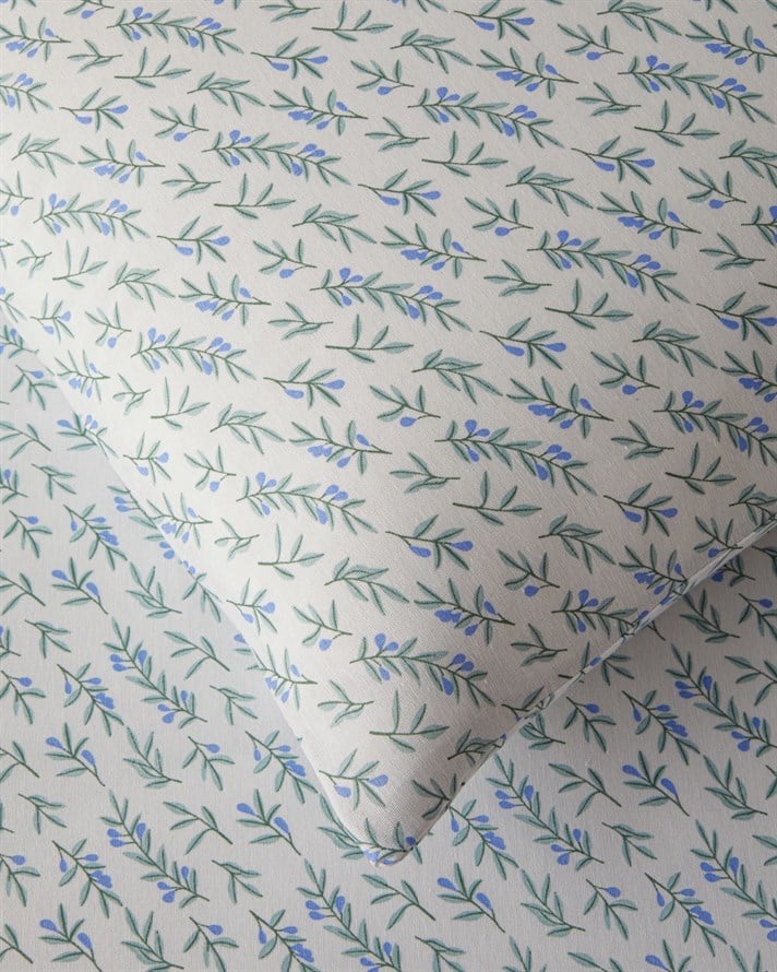 Meadowbud Kolay Ütülenir Tek Kişilik Nevresim Seti 160x220 cm Mavi - Yeşil