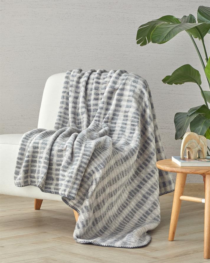 Medley Akrilik Pamuklu Tv Battaniye 130x170 cm Antrasit