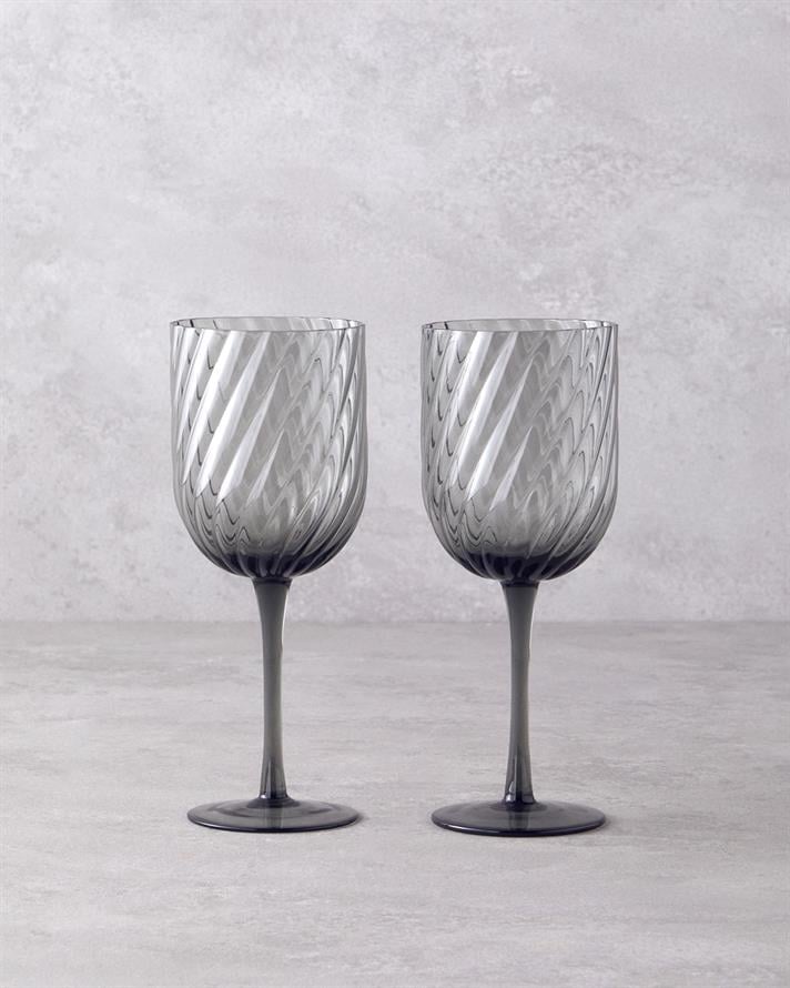 Meghan Cam 2li Kadeh Antrasit