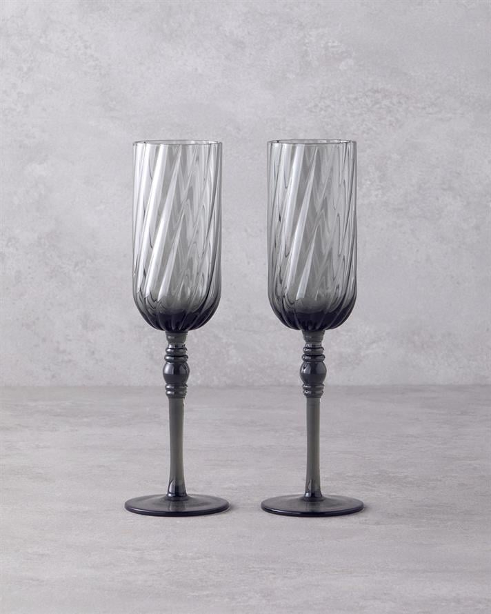 Meghan Cam 2li Kadeh Antrasit