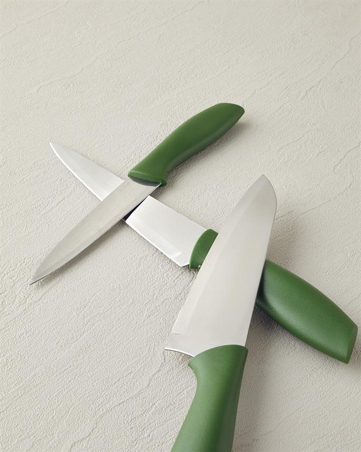 Melina Çelik 3lü Bıçak 22-27,5-27,5 cm Yeşil