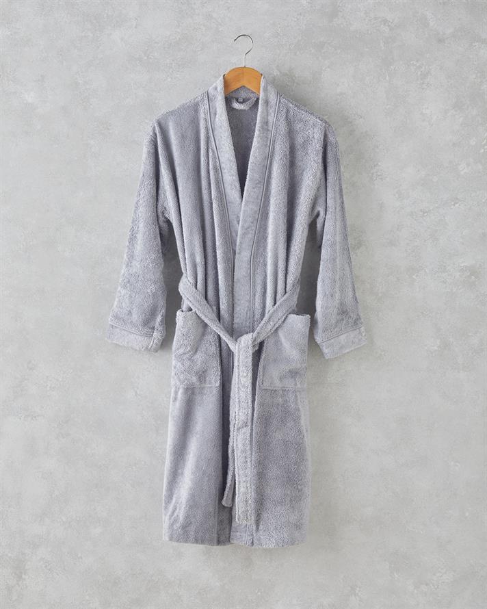 Melinda Bambu Pamuk Bornoz Koyu Gri