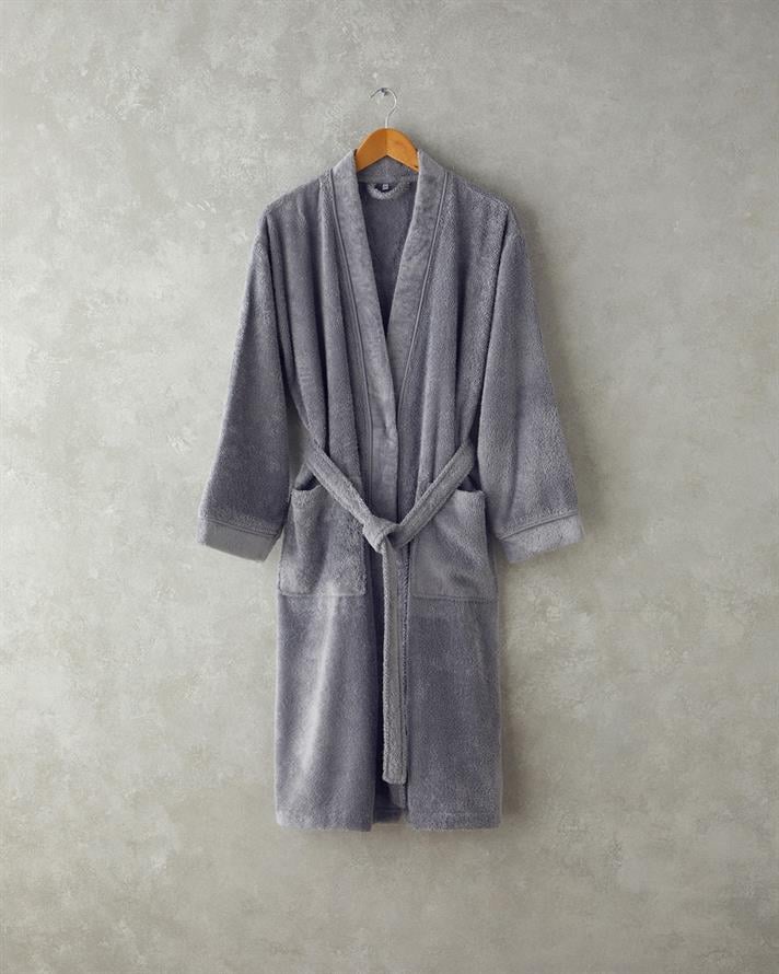 Melinda Bambu Pamuk Bornoz Koyu Gri