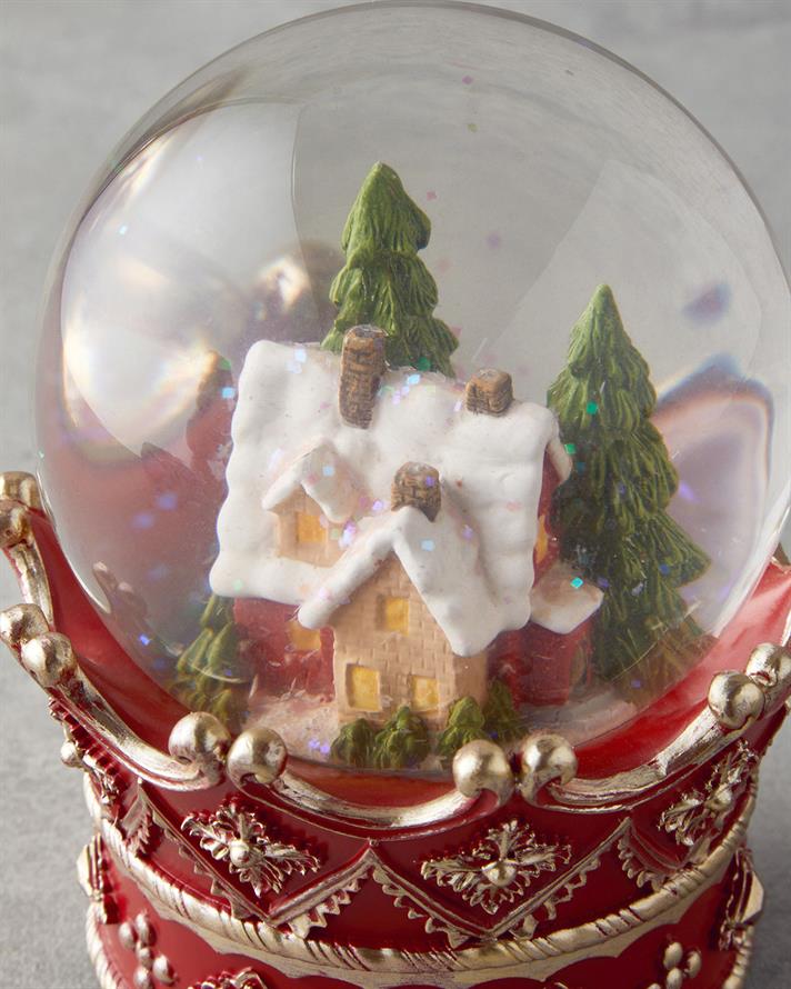 Mensa Yılbaşı Kar Küresi 11,5x11,5x12,5 cm Kırmızı