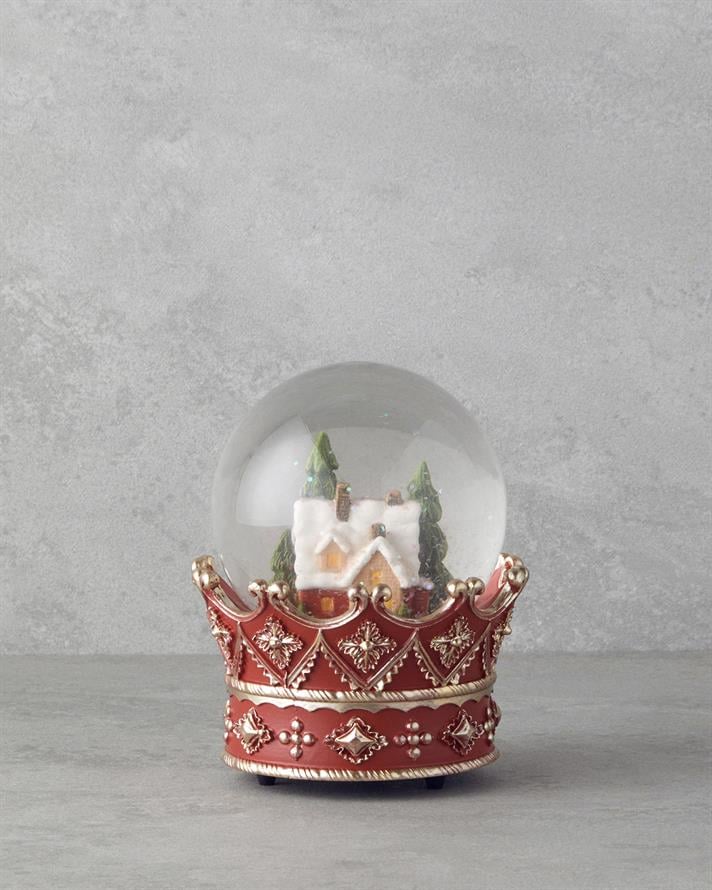 Mensa Yılbaşı Kar Küresi 11,5x11,5x12,5 cm Kırmızı