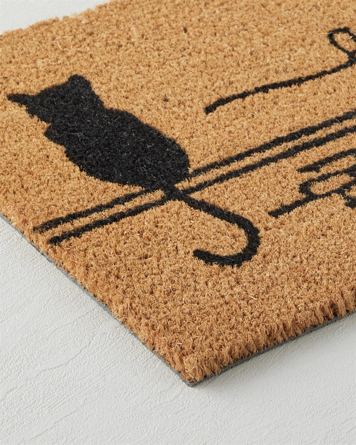 Meow Home Kapı Önü Paspası 35x60 cm Natural