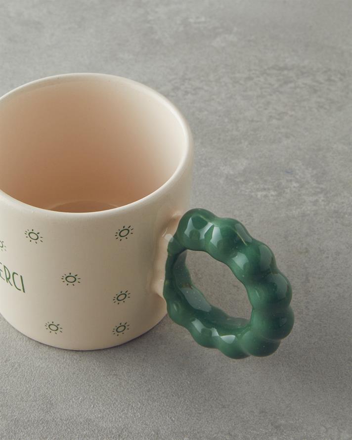 Merci Seramik Kupa 260 ml Yeşil