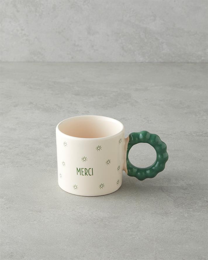 Merci Seramik Kupa 260 ml Yeşil