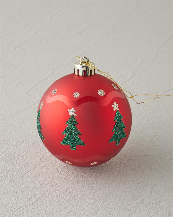 Merry Yılbaşı Ağacı Süsü Yeşil-Kırmızı