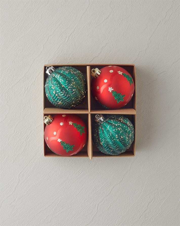 Merry Yılbaşı Ağacı Süsü Yeşil-Kırmızı