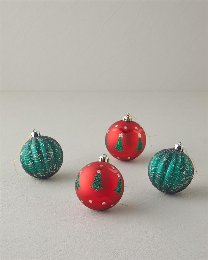 Merry Yılbaşı Ağacı Süsü Yeşil-Kırmızı