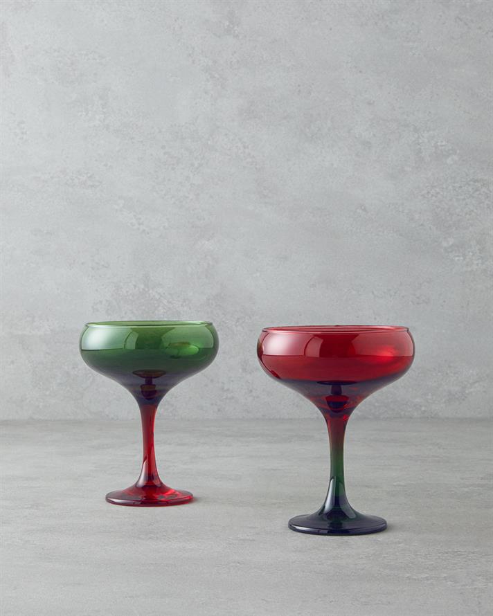 Merry Cam 2li Cup - Dondurma Kasesi 270 ml Kırmızı - Yeşil