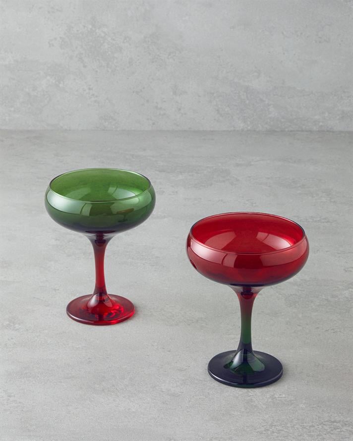 Merry Cam 2li Cup - Dondurma Kasesi 270 ml Kırmızı - Yeşil