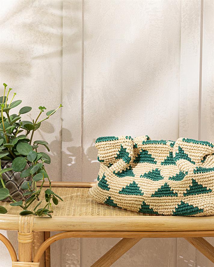 Merta Hasır Plaj Çantası Koyu Yeşil