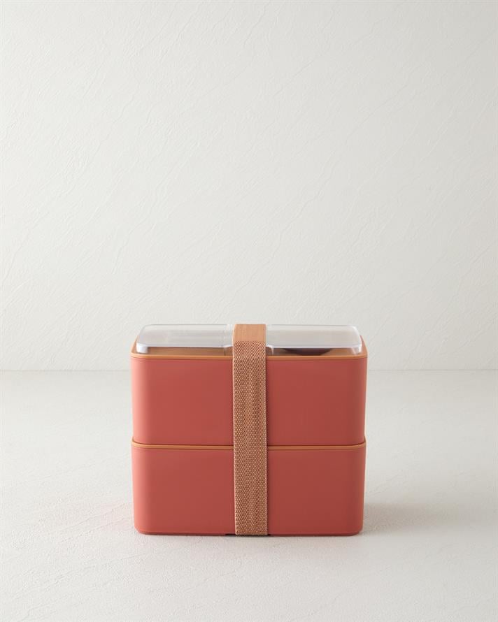 Mezaluna Time 2 Katlı Lunch Box 1 L- 1 L Turuncu