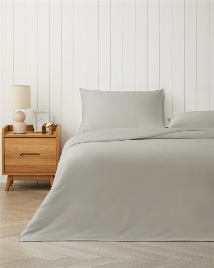 Micell Lyocell Saten Çarşaflı Çift Kişilik Nevresim Takımı 200x220 cm Taş Rengi