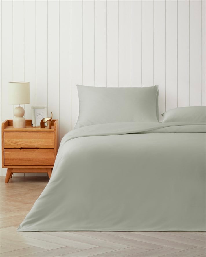 Micell Lyocell Saten Çarşaflı Çift Kişilik Nevresim Takımı 200x220 cm Yeşil