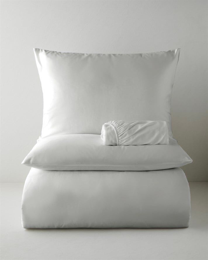 Micell Lyocell Saten Çarşaflı King Size Nevresim Takımı 240x220 cm Açık Gri