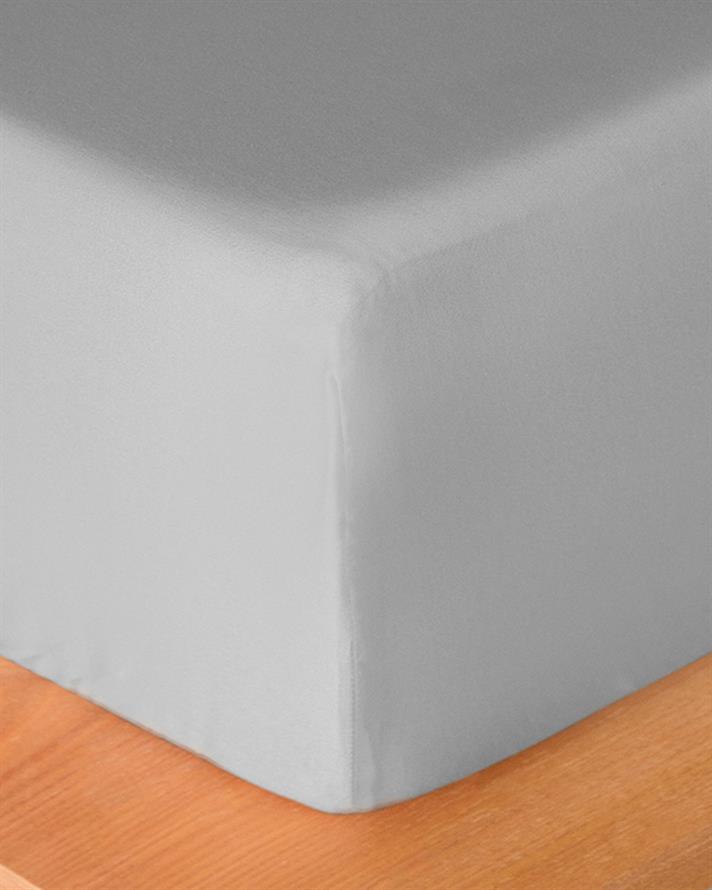 Micell Pamuk Saten Çift Kişilik Lastikli Çarşaf 160x200 cm Gümüş