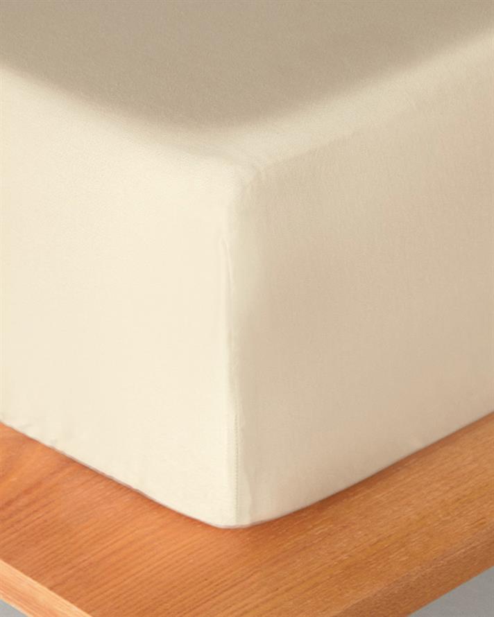 Micell Pamuk Saten King Size Lastikli Çarşaf 180x200 cm Fildişi